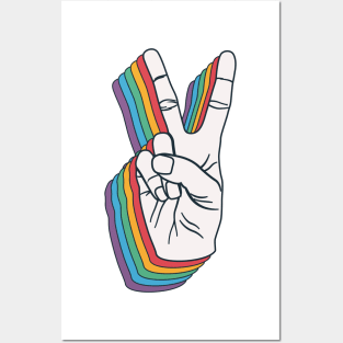 Peace Sign - Peace Hand Sign Gesture Posters and Art